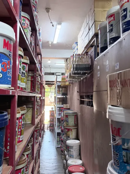 Paints and hardware shelves